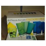 Acrylic Glasses Set 8-piece (in original packaging)