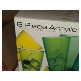 Acrylic Glasses Set 8-piece (in original packaging)