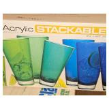 Acrylic Glasses Set 8-piece (in original packaging)