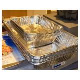 (5) Baking Sheets 9.2"x13.2", (8) Roaster Pan Aluminum Insert 20"x13"x3", (10) Roaster Pan Aluminum Insert 12-1/2"x10"x3"