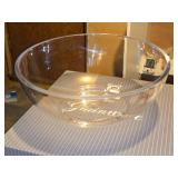 11" Glass Bowl, Ginger Bread Man Serving Dish