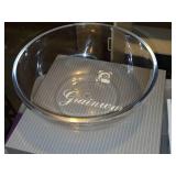 11" Glass Bowl, Ginger Bread Man Serving Dish