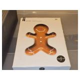 11" Glass Bowl, Ginger Bread Man Serving Dish