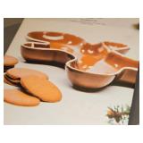 11" Glass Bowl, Ginger Bread Man Serving Dish