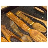 Wooden Utensil Set 11-piece with Serving Tray