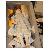 fix size Collectible Doll with Bin of Doll Clothes