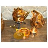 Lot of (2) 4-1/2" Copper Tea Pots