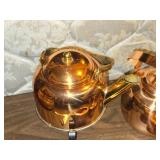 Lot of (2) 4-1/2" Copper Tea Pots