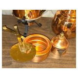 Lot of (2) 4-1/2" Copper Tea Pots