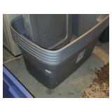 Lot of (5) Sterilite Plastic Storage Bins with Lids 32" x 19" x 17"