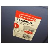 Lot of (3) Rubbermaid Plastic Storage Bins with Lids Two are 33"x20"x18", One is 29"x18"x17"