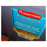 Lot of (3) Rubbermaid Plastic Storage Bins with Lids Two are 33"x20"x18", One is 29"x18"x17"