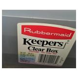 Lot of (5) Rubbermaid Plastic Storage Bins with Lids 23" x 16" x 6"