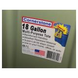 Lot of (4) Cornerstone Plastic Storage Bins with Lids 25" x 17" x 15"