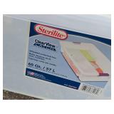 Lot of (3) Plastic Underbed Storage Bins with Lids (2) 26"x17"x7", (1) 35"x18"x7"