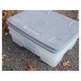 Lot of (3) Plastic Underbed Storage Bins with Lids 24" x 19" x 5"