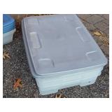 Lot of (3) Plastic Underbed Storage Bins with Lids 24" x 19" x 5"