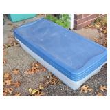 Lot of (4) Sterilite Plastic Underbed Storage Bins with Lids 35" x 16" x 7"