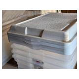 Lot of (4) Plastic Storage Bins with Lids 22" x 16" x 7"
