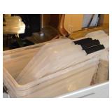 Lot of (4) Plastic Storage Bins with Lids 21" x 15" x 11"