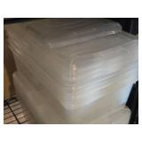 Lot of (8) Plastic Storage Bins with Lids 13" x 8" x 4"