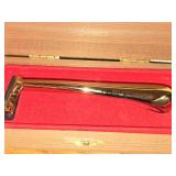 Vintage Barbershop Razor with Wooden Case