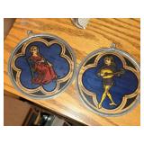Lot of (2) Stained Glass Décor