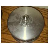 Vintage Pewter Jewelry Box - Repousse Box