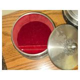 Vintage Pewter Jewelry Box - Repousse Box