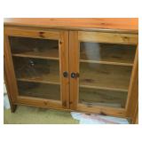 Wood Cabinet with Glass Doors