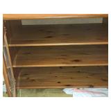 Wood Cabinet with Glass Doors