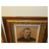 Vintage Ornate Wood Framed Picture - Man