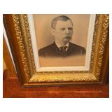 Vintage Ornate Wood Framed Picture - Man