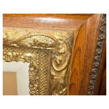 Vintage Ornate Wood Framed Picture - Woman