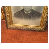 Vintage Ornate Wood Framed Picture - Man