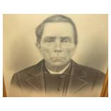 Vintage Ornate Wood Framed Picture - Man