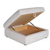 NEW IN BOX Lugano Storage Ottoman – Modern Linen Fabric w/ Hidden Storage – by Really Cool Living