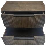NEW IN BOX Contemporary Reed Nightstand – Dark Brown - Really Cool Living