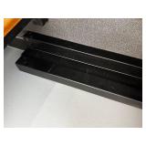 Acacia Loft Desk – WITH OUTLET - Solid Acacia Wood, Metal Frame, Modern Industrial Design