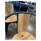 Mango Barrel Chair 5 Pack – Broken Backs -  Sustainable Mango Wood & Black Metal Frame