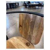 Mango Barrel Chair 5 Pack – Broken Backs -  Sustainable Mango Wood & Black Metal Frame