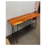 Live Edge Hairpin Console – 46″ L × 16″ D × 30″ H