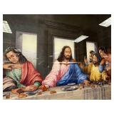 Ethnic Last Supper Floating Glass Art Museum Quality 60x40"