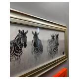 Framed Zebra Print – 41″ × 17″