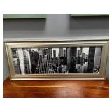Framed Cityscape Print – 41″ × 17″