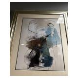 Set of 2 Abstract Framed Prints – 39″ × 33″ Each