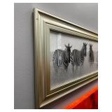 Framed Zebra Print – 41″ × 17″