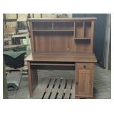 Light Oak Finish Desk - Work Station - Small to Medium Sized
