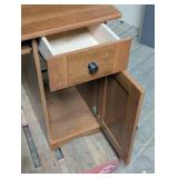 Light Oak Finish Desk - Work Station - Small to Medium Sized