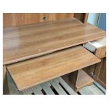 Light Oak Finish Desk - Work Station - Small to Medium Sized